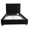 LUCILLE-60'' BED-BLACK/GOLD