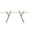 STARK-DINING TABLE-AGED GOLD