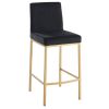 DIEGO-26" COUNTER STOOL-BLACK/AGED GOLD
