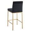 DIEGO-26" COUNTER STOOL-BLACK/AGED GOLD