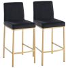 DIEGO-26" COUNTER STOOL-BLACK/AGED GOLD