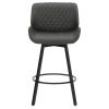 FRASER-26'' COUNTER STOOL PU-CHARCOAL