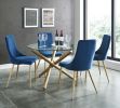 CARMILLA DINING 5PC SET-CHAIR BLUE