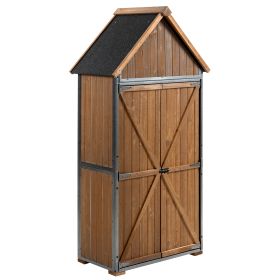 Outdoor Storage Cabinet Garden Shed Tool Shed With Metal Frame Structure For Garden Patio Lawn