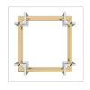 FLORINA-SQ COFFEE TABLE-SILVER/GOLD