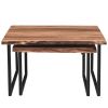 JIVIN-2PC COFFEE TABLE SET-NATURAL