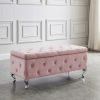 MONIQUE-STORAGE OTTOMAN-BLUSH VELVET