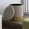 ALYA-STORAGE OTTOMAN-WARM GREY