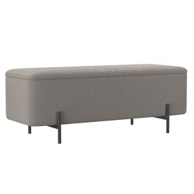 ERZO-STORAGE OTTOMAN-WARM GREY