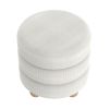 WILLO-ROUND OTTOMAN-IVORY