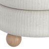 WILLO-ROUND OTTOMAN-IVORY
