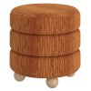 WILLO-ROUND OTTOMAN-RUST BROWN