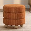 WILLO-ROUND OTTOMAN-RUST BROWN