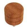 WILLO-ROUND OTTOMAN-RUST BROWN