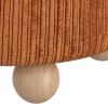 WILLO-ROUND OTTOMAN-RUST BROWN