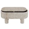SEZRON-STORAGE OTTOMAN BENCH-BEIGE
