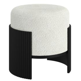 KIRAZ-ROUND OTTOMAN-IVORY_BLACK