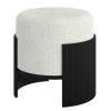 KIRAZ-ROUND OTTOMAN-IVORY_BLACK