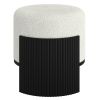 KIRAZ-ROUND OTTOMAN-IVORY_BLACK