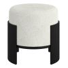 KIRAZ-ROUND OTTOMAN-IVORY_BLACK