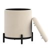 CASTOR-STORAGE OTTOMAN-CREAM