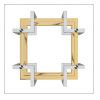 FLORINA-ACCENT TABLE-SILVER/GOLD