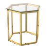 FLEUR-4PC ACCENT TABLE-GOLD