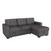 TYSON-R/L/H SECT W/BED+STOR,93"-CHRCL
