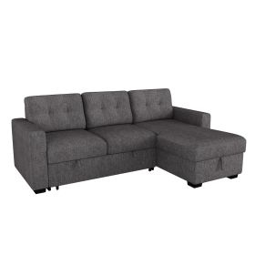 TYSON-R/L/H SECT W/BED+STOR,93"-CHRCL
