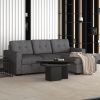 TYSON-R/L/H SECT W/BED+STOR,93"-CHRCL