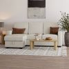 ALFONSO-R/L/H SECT W/BED+STOR,93.125"-BEIGE