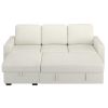 ALFONSO-R/L/H SECT W/BED+STOR,93.125"-BEIGE