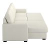 ALFONSO-R/L/H SECT W/BED+STOR,93.125"-BEIGE