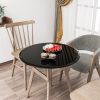 28" Inch Round Tempered Glass Table Top Black Glass 3/8 Inch Thick Beveled Polished Edge
