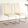 Modern PU dining chair living room chair upholstered chair, electroplated metal legs design, kitchen, living room, bedroom