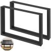 VEVOR Set of 2 Steel Table Legs, 28''Height 35''Wide Dining Table Legs, Heavy Duty 3.1" Width Box Section Square Table Legs