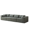 104-Inch Corduroy Modular L Shaped Sectional Sofa,Luxury Floor Couch Set,Upholstered Indoor Furniture,Foam-Filled Compressed Sofa for Living Room