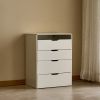 3-in-1 Vanity Desk with Mirror And Lights, Small Vanity Desk Set with Visible Glass Tabletop, 3 Drawers, Storage Bench, 3-color Lighting Mirror