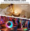 Nursery Night Light for Baby, Magic Moon Lamp for Kids and Adult 7 Lighting Colors & 9 RGB Modes, Rechargeable Bedside Table Lamp with Timing Function