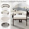 COOLMORE Modern Accent Chair Teddy Upholstered Armchair with Open Back 3 Legs Barrel Dining Chair Comfy Side Chair for Living Room/Bedroom/Dining Room