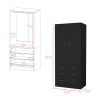 Armoire Ramey, Bedroom, Black