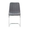 Modern simple light luxury dining Dark Grey chair home bedroom stool back student desk chair metal leg (silver)bow chairs (set of 4)