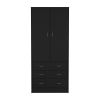Armoire Ramey, Bedroom, Black