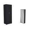2 Piece Bedroom Set, London Armoire + Baltimore Shoe Rack, Black
