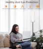 Dimmable Floor Standing Tall Lamp, 12W Led Bulb with Lampshade, Foot Switch, Remote Custom Color Temperature Pole for Bedroom, Office