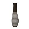 39-Inch Tall Standing Designer Floor Vase - Durable Artificial Rattan - Elegant Two-Tone Dark Brown Finish - Ideal Decor Accent for Living Room