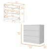 Milford 2 Piece Bedroom Set, Nightstand + Dresser, White