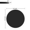 24" Inch Round Tempered Glass Table Top Black Glass 3/8Inch Thick Beveled Polished Edge
