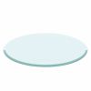 28" Inch Round Tempered Glass Table Top Clear Glass 1/2" Inch Thick Beveled Polished Edge