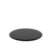 32" Inch Round Tempered Glass Table Top Black Glass 3/8 Inch Thick Beveled Polished Edge